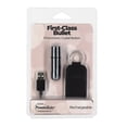 thumbnail image 1 of First Class Mini Rechargeable Bullet w/Crystal - 9 Functions Silver, 1 of 4