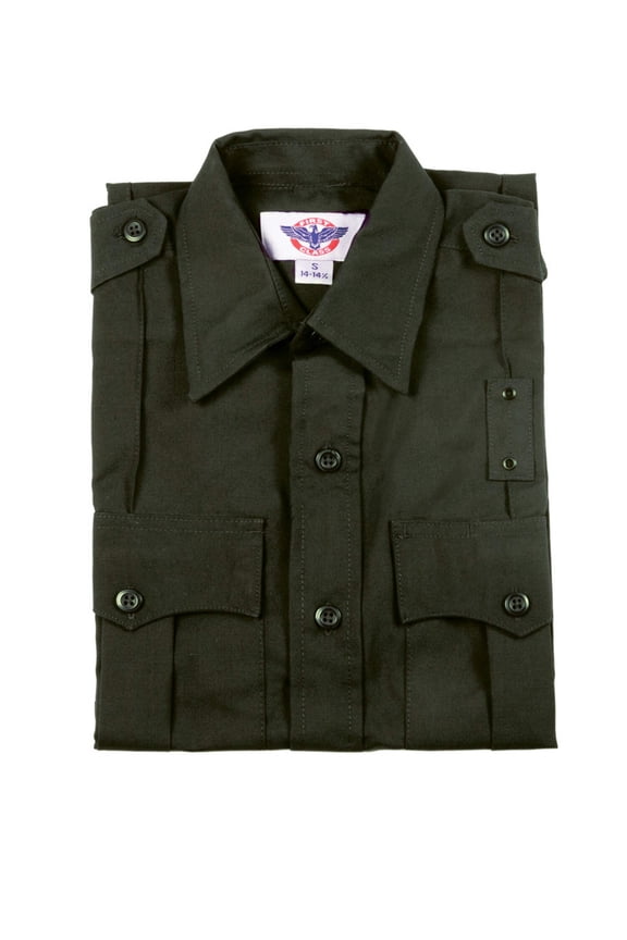 First Class Poly Rayon Uniform Short Sleeve Shirt - Border Green - XL