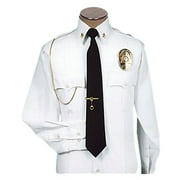 First Class Polycotton Long Sleeve Uniform Shirt - White - L