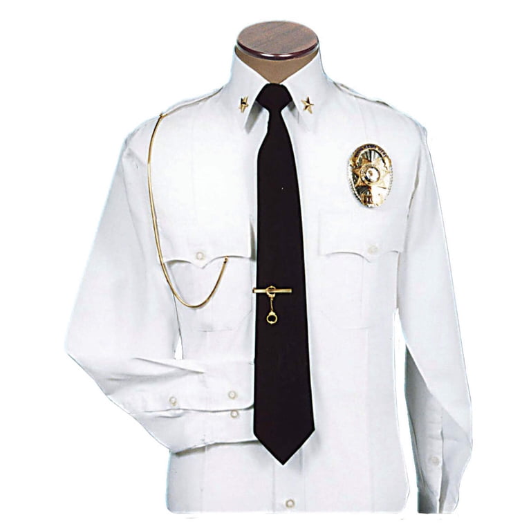 First Class Polycotton Long Sleeve Uniform Shirt - White - XL