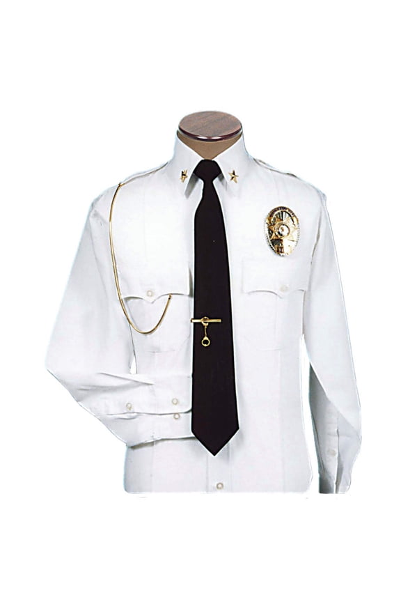First Class Polycotton Long Sleeve Uniform Shirt - White - XL
