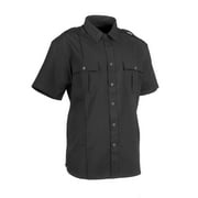 First Class Polycotton Short Sleeve Uniform Shirt - Black - S