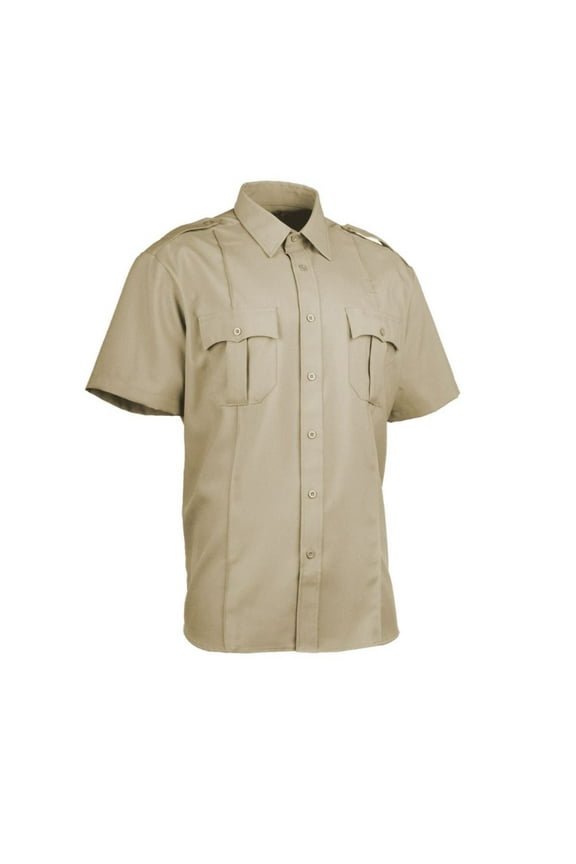 First Class Polycotton Short Sleeve Uniform Shirt - Tan - XL