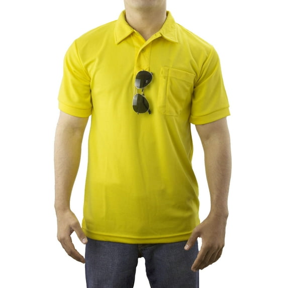 First Class Pro-Dry Polo Shirt with One Pocket - Yellow - 3XL