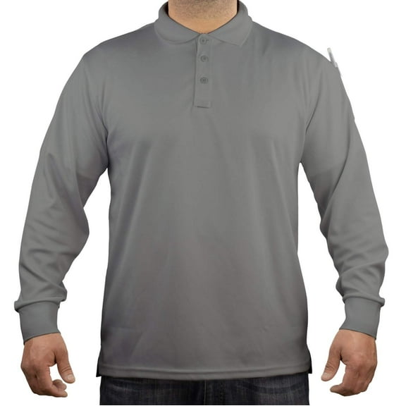 First Class Tactical Performance Long Sleeve Polo Shirt - Light Gray - 3XL