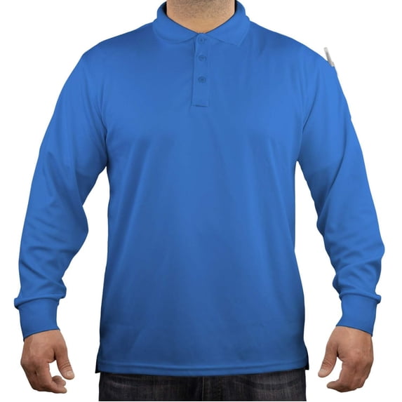 First Class Tactical Performance Long Sleeve Polo Shirt - Royal Blue - X-Small