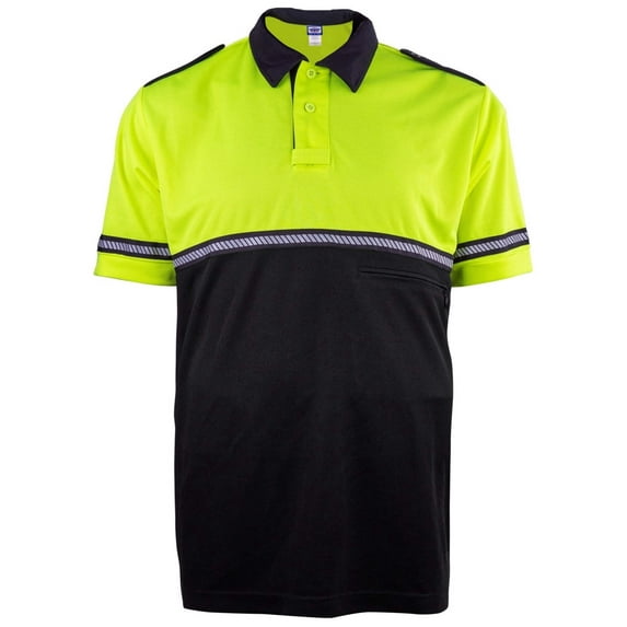 First Class Two Tone Bike Patrol Shirt with Zipper Pocket and Hash Stripes