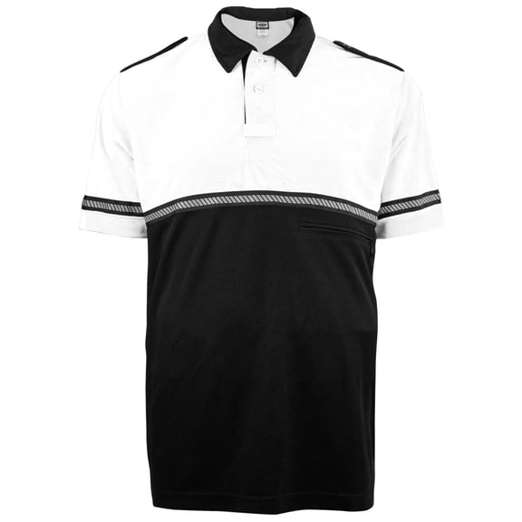 First Class Two Tone Bike Patrol Shirt with Zipper Pocket and Hash Stripes