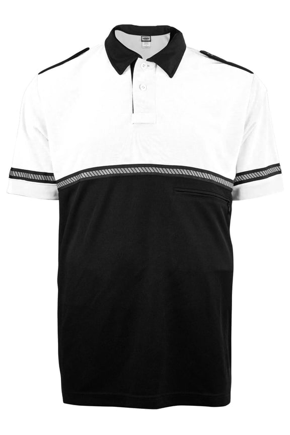 First Class Two Tone Bike Patrol Shirt with Zipper Pocket and Hash Stripes