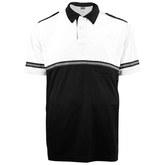First Class Two Tone Bike Patrol Shirt with Zipper Pocket and Hash Stripes