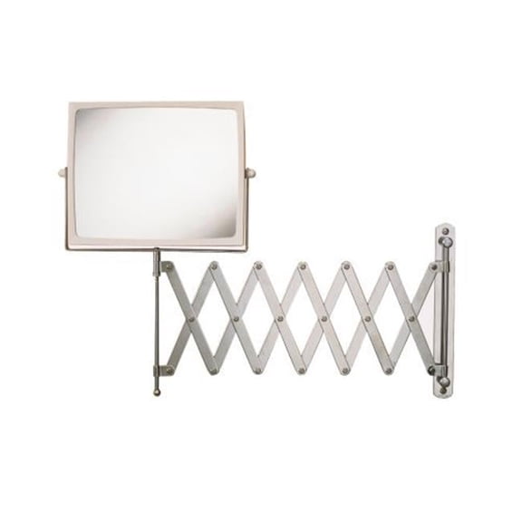 First Class Wall Mount Mirror- 4.5X-1X Magnification- Chrome / White