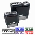 thumbnail image 1 of First Class with Border Mail Self-Inking Rubber Stamp Ink Stamper for Business Office - Fuchsia Ink - Small 1-1/2 Inch, 1 of 7