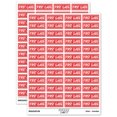 thumbnail image 1 of First Class with Border Mail Sticker Set - Red - Matte Finish - 1.25" Mini, 1 of 7