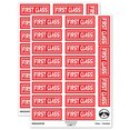 thumbnail image 1 of First Class with Border Mail Sticker Set - Red - Matte Finish - 2.00" Large, 1 of 7