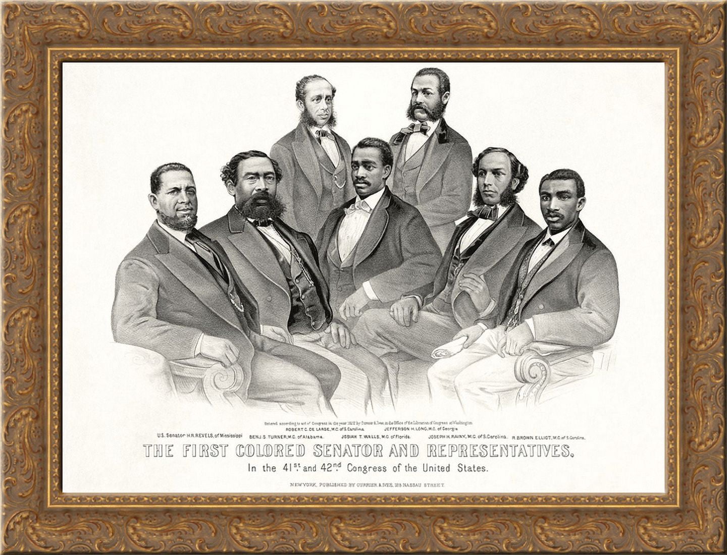 First Colored Senator and Representatives in the 41st and 42nd Congress ...