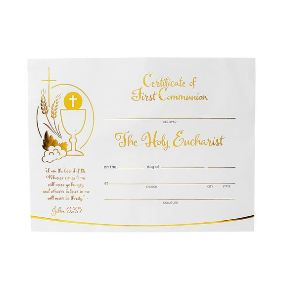 First Communion Certificates - 30 Pieces