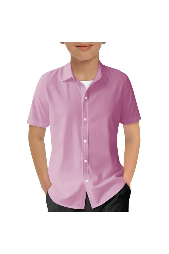 First Communion Clothes For Boys Pink 5th Grade Graduation Shirt Short Sleeve Shirt Cotton Graduation Gifts for Son Boys' Tops, Tees & Shirts 13-14 Years
