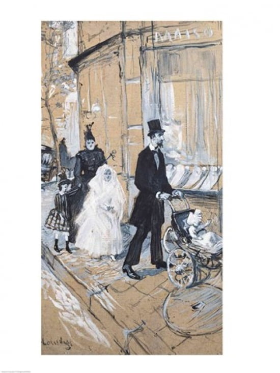 First Communion Day 1888 Canvas Art - Henri de Toulouse-Lautrec (18 x 24)