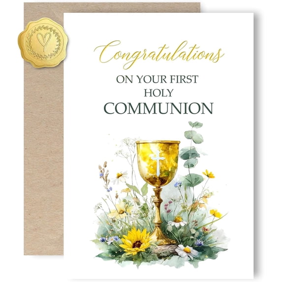 First Communion Gifts Greeting Cards, First Communion Gifts for Girls ...