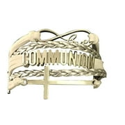 First Communion Infinity Charm Bracelet, 1st Communion Jewelry- Cross Bracelet- Makes The for 1st Communion