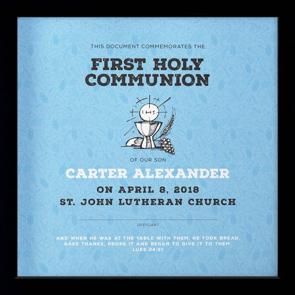 First Communion | Personalized Print, Wall Decor - Boy