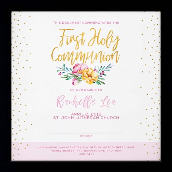 First Communion | Personalized Print. Wall Decor - Girl