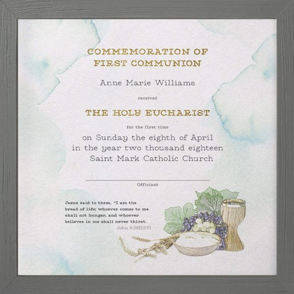 First Communion | Personalized Print, Wall Decor - Parchment