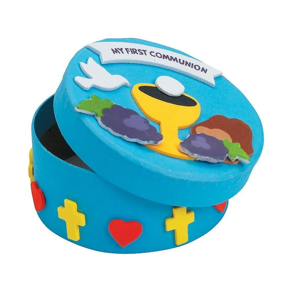 "First Communion" Prayer Box Craft Kit, Craft Kits, Containers, Home Decor Craft Kits, 12 Pieces, Multicolor