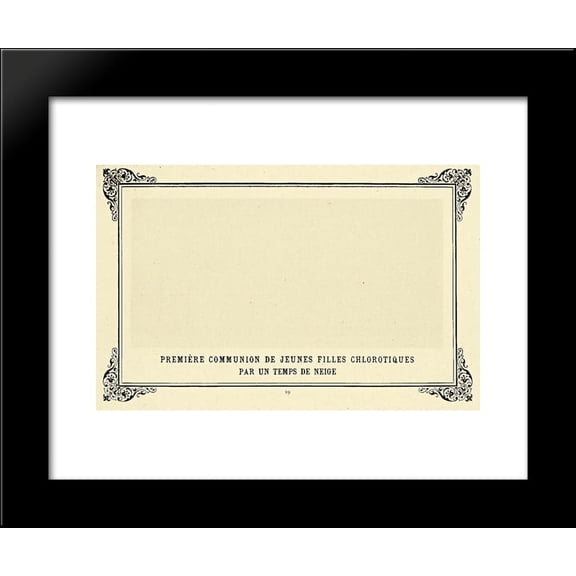 First Communion of Anaemic Young Girls in the Snow 20x24 Framed Art Print by Alphonse Allais