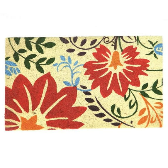First Concept FC-30979 PVC Backed Coir Door Mat - Bleach Printed