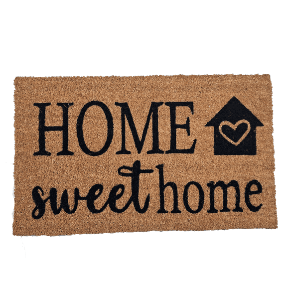 First Concept Inc PVC Backed Natural Printed Coir Home Decor Doormat, 18" x 30", Non-Slip Backing