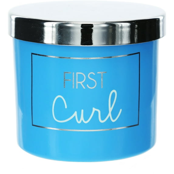 Pavilion Gift Company - First Curl Blue - 2.5" Glass Memory Box