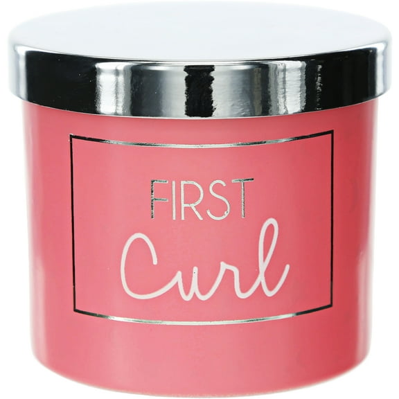 Pavilion Gift Company - First Curl Pink - 2.5" Glass Memory Box