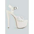 thumbnail image 1 of First Date Ultra High Heel Clear Sandals, 1 of 10