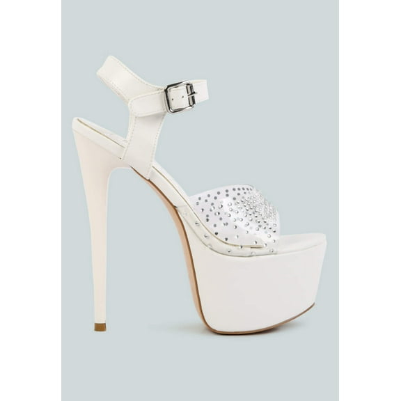 First Date Ultra High Heel Clear Sandals