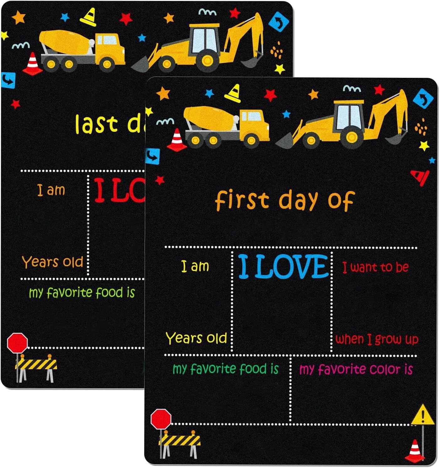 First Day And Last Day Of School Chalkboard Sign 9"X12" First Day Of School Sign