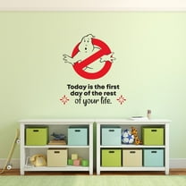 First Day Ghostbusters Life Quote Cartoon Quotes Decors Wall Sticker Art Design Decal for Girls Boys Kids Room Bedroom Nursery Kindergarten Home Decor Stickers Wall Art Vinyl Decoration (30x30 inch)