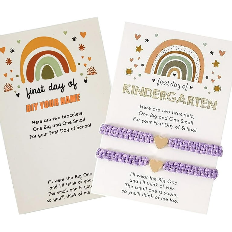 First Day of Kindergarten Bracelets for Mommy and Me Back To
