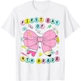 thumbnail image 1 of First Day Of 4Th Grade Girls Coquette Back To School T-Shirt Size S-5XL, 1 of 5