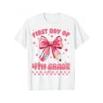 thumbnail image 1 of First Day Of 4th Grade Coquette Back To School Girls Kids T-Shirt, 1 of 8