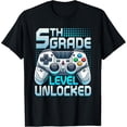 thumbnail image 1 of First Day Of 5Th Grade Level Unlocked Back To School Gamer T-Shirt Size S-5XL, 1 of 5