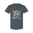 thumbnail image 1 of First Day Of First Grade Back To School Bruh Quote For Kids Unisex T-Shirt, for men & women, up to size 5XL, 1 of 2
