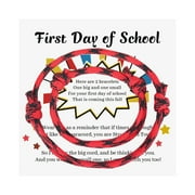 YILLMSN First Day Of School Kindergarten Bracelet Back To School Gifts Matching Mother Daughter Son Bracelets Clay Bead Bracelet Birthday Christmas Jewelry Set