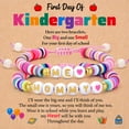 thumbnail image 1 of First Day of School Bracelet, First Day of School Gift for Kindergarten Preschool First Second Grade, Colorful Matching Heart Adjustable Bracelets for Mom and Daughter, Back to School Gifts, 1 of 6