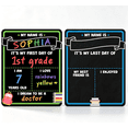 thumbnail image 1 of First Day of School Sign Board with Liquid Chalk Markers - Double-Sided & Reusable Board - My First and Last Day - Back to School Supplies - First Day of Kindergarten Preschool, 1 of 8