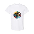 thumbnail image 1 of First Day Student Driver Yellow School Bus Transportation Gift Unisex T-Shirt, up to size 5XL, 1 of 2