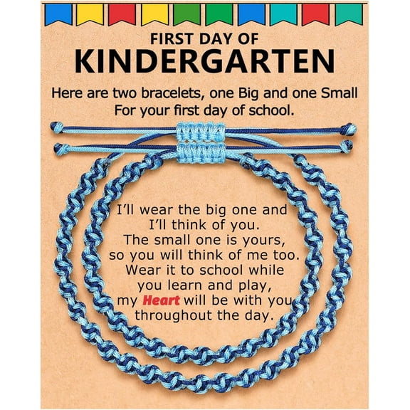 First Day of Kindergarten/Preschool Bracelet Mommy and Me, Mother Son Back to School Gifts