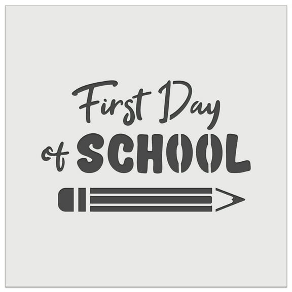 First Day of School Pencil DIY Cookie Wall Craft Stencil - 5.5 Inch