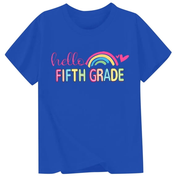 First Day of School Shirt Girls Boys Preschool to 5th Grade Tshirt Kids Back to School Graphic Tee Tops