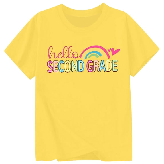 First Day of School Shirt Girls Boys Preschool to 5th Grade Tshirt Kids Back to School Graphic Tee Tops